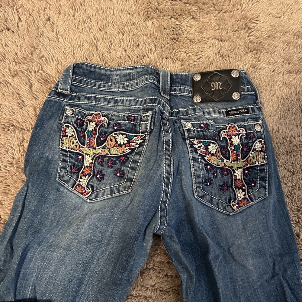 Women's Blue Embroidered Jeans